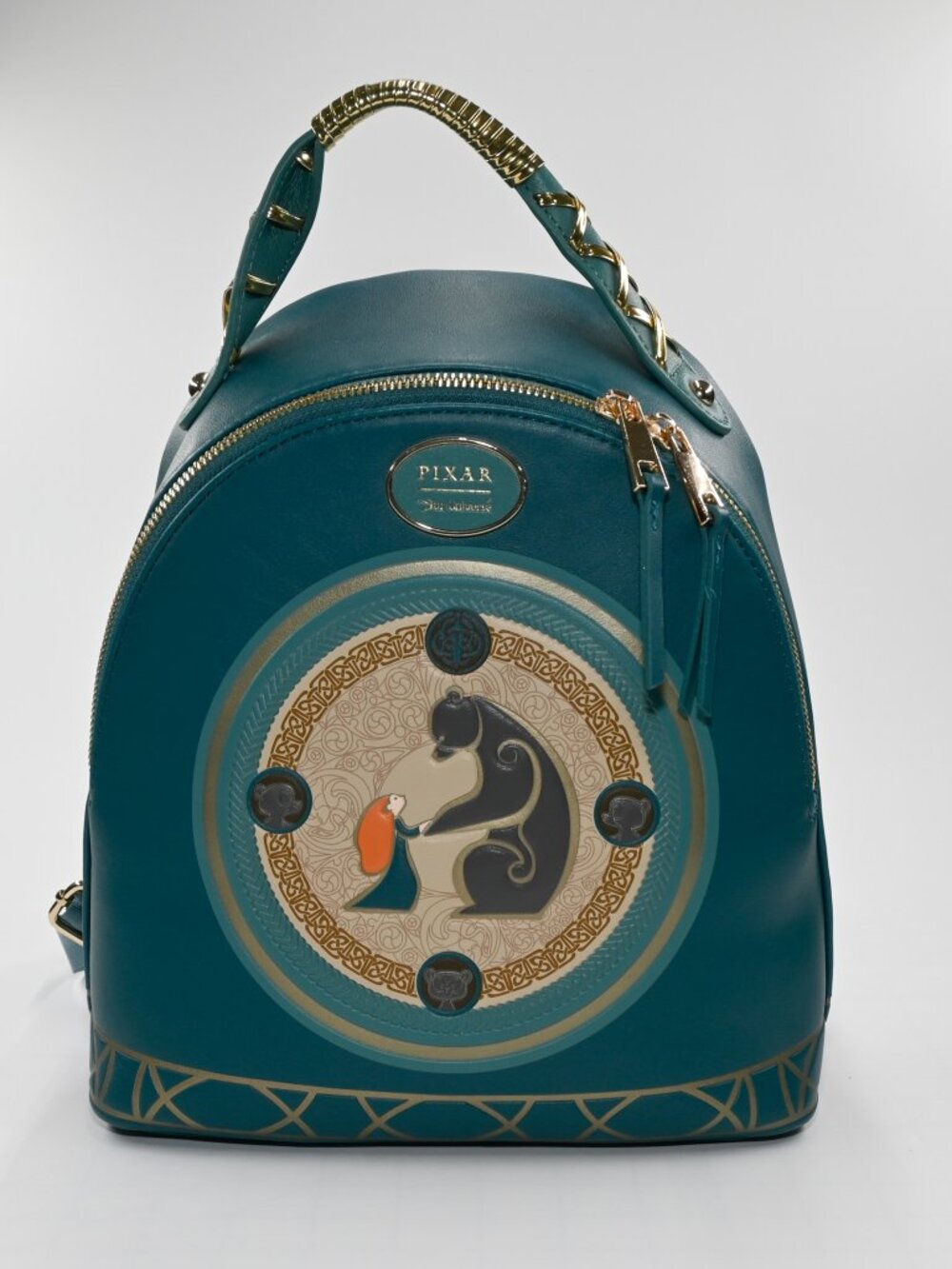 Our Universe Disney/Pixar Brave Tapestry Art Green Faux Leather Mini Backpack